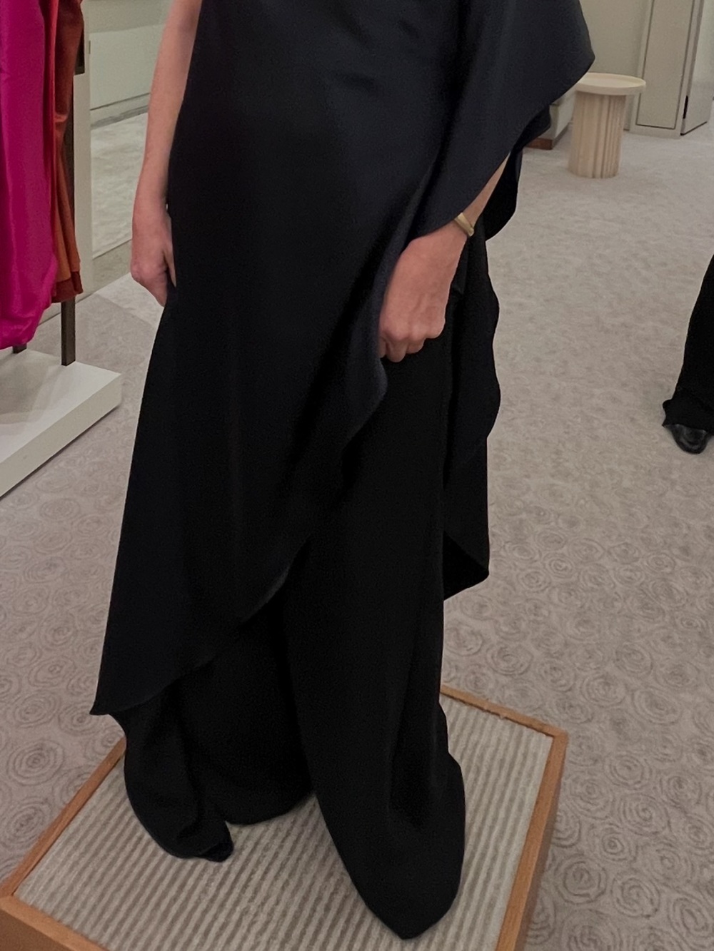 AMSALE Asymmetric Draped Jumpsuit, style P773S.